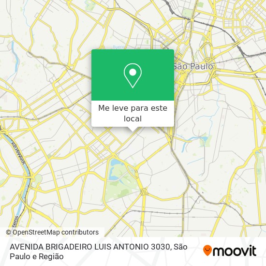 AVENIDA BRIGADEIRO LUIS ANTONIO 3030 mapa