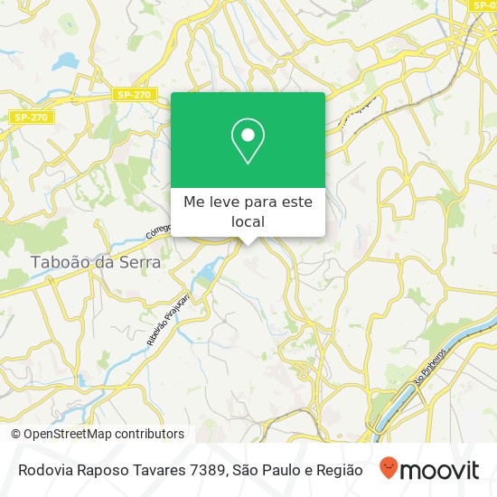 Rodovia Raposo Tavares 7389 mapa