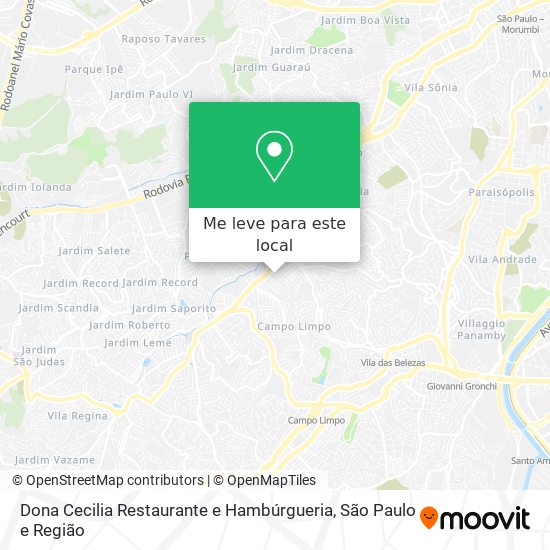 Dona Cecilia Restaurante e Hambúrgueria mapa