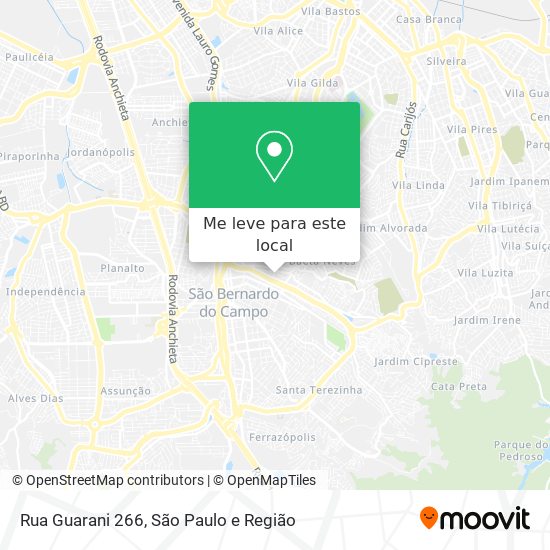 Rua Guarani 266 mapa