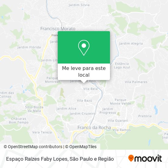 Espaço Raízes Faby Lopes mapa