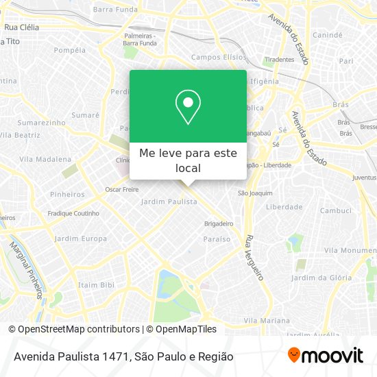 Avenida Paulista 1471 mapa