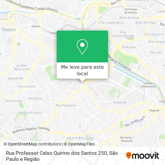 Rua Professor Celso Quirino dos Santos 250 mapa