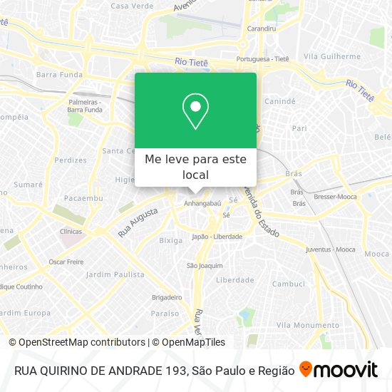 RUA QUIRINO DE ANDRADE 193 mapa