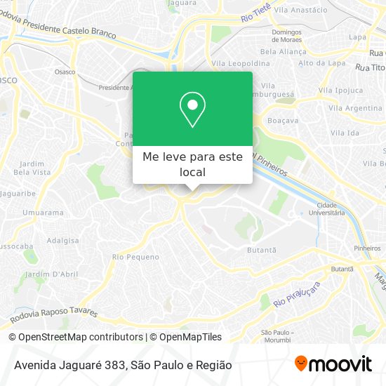 Avenida Jaguaré 383 mapa