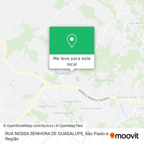 RUA NOSSA SENHORA DE GUADALUPE mapa