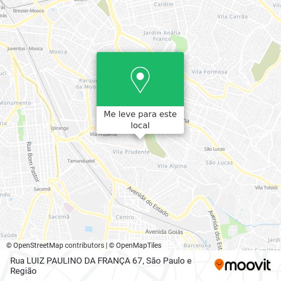 Rua LUIZ PAULINO DA FRANÇA 67 mapa