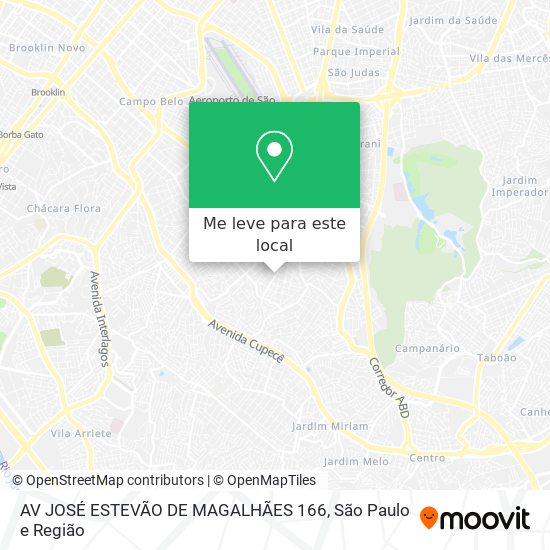 AV JOSÉ ESTEVÃO DE MAGALHÃES 166 mapa