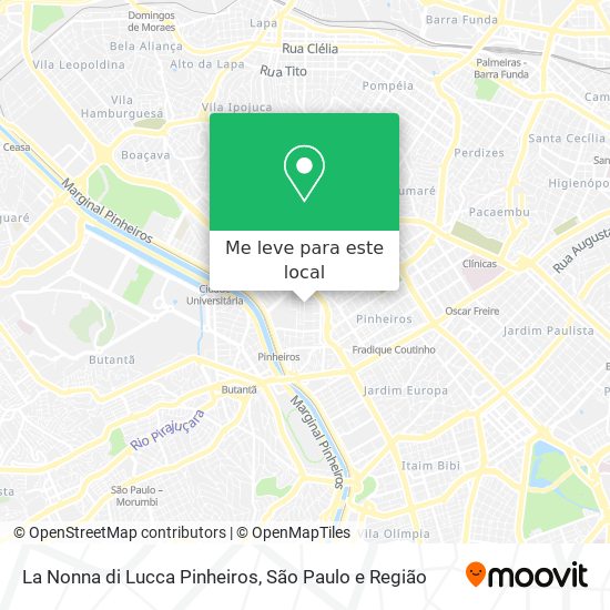 La Nonna di Lucca Pinheiros mapa