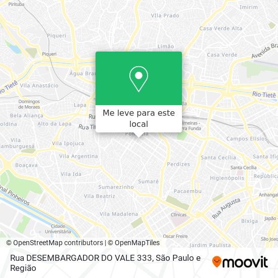 Rua DESEMBARGADOR DO VALE 333 mapa