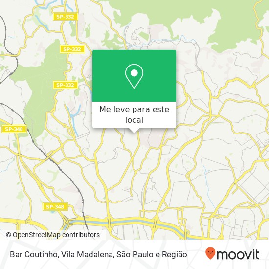 Bar Coutinho, Vila Madalena mapa