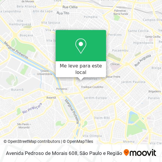 Avenida Pedroso de Morais  608 mapa