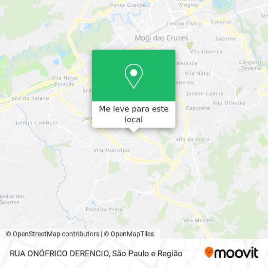RUA ONÓFRICO DERENCIO mapa