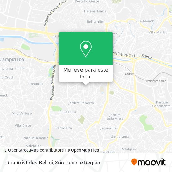 Rua Aristides Bellini mapa