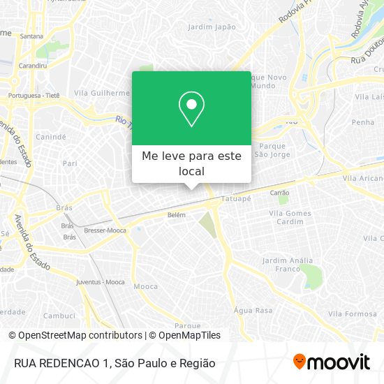 RUA REDENCAO 1 mapa