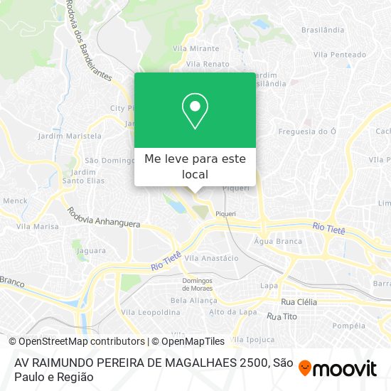 AV  RAIMUNDO PEREIRA DE MAGALHAES 2500 mapa