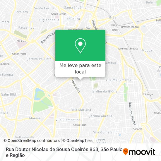 Rua Doutor Nicolau de Sousa Queirós 863 mapa