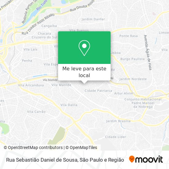 Rua Sebastião Daniel de Sousa mapa