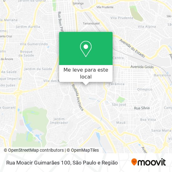 Rua Moacir Guimarães 100 mapa