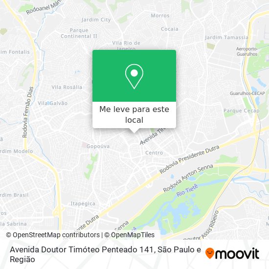 Avenida Doutor Timóteo Penteado 141 mapa