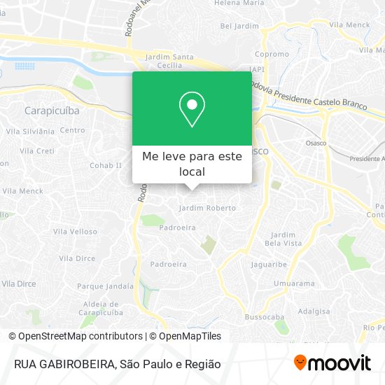 RUA GABIROBEIRA mapa