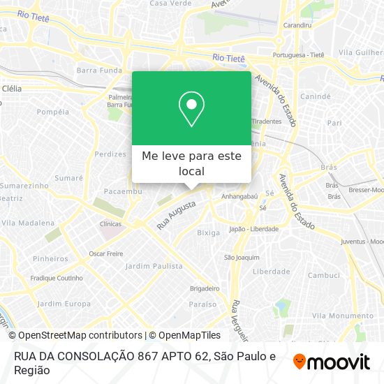 RUA DA CONSOLAÇÃO  867   APTO 62 mapa