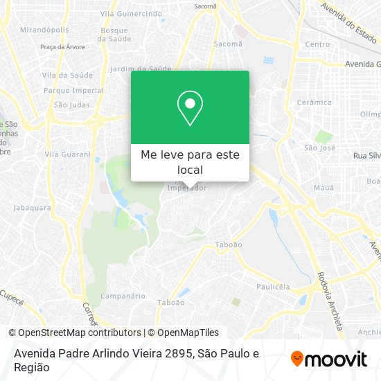 Avenida Padre Arlindo Vieira 2895 mapa