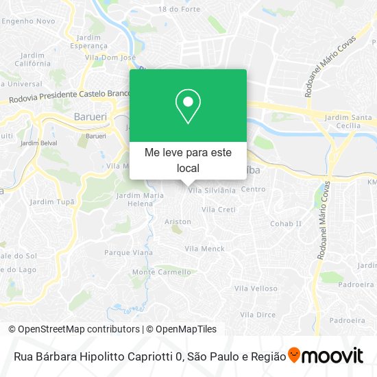 Rua Bárbara Hipolitto Capriotti 0 mapa