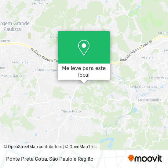 Ponte Preta Cotia mapa
