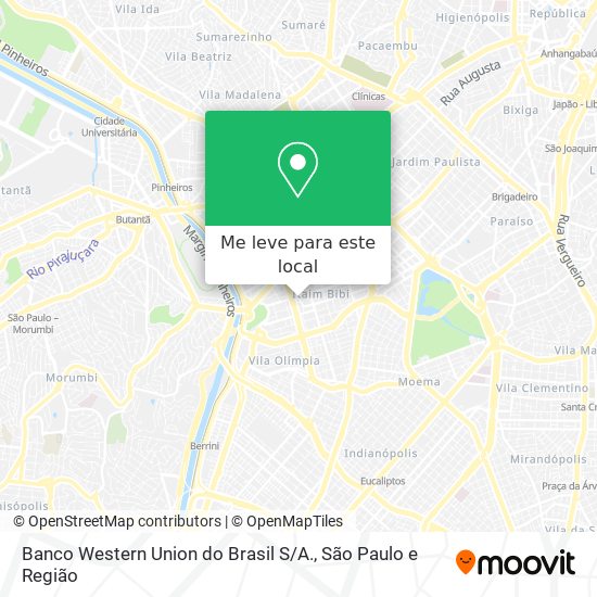 Banco Western Union do Brasil S / A. mapa
