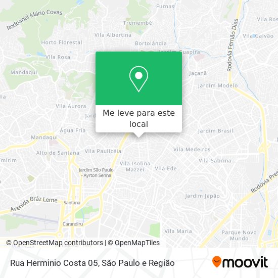Rua Herminio Costa 05 mapa