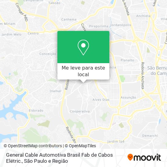 General Cable Automotiva Brasil Fab de Cabos Elétric. mapa