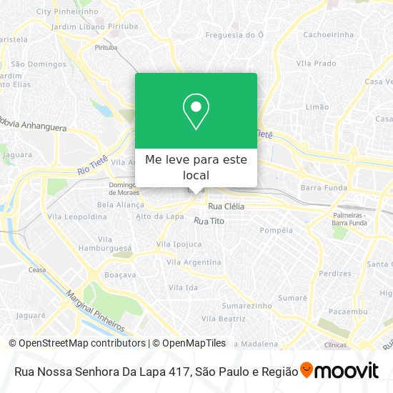 Rua Nossa Senhora Da Lapa 417 mapa