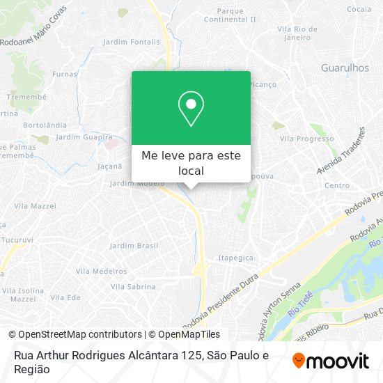 Rua Arthur Rodrigues Alcântara 125 mapa