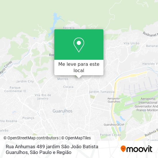 Rua Anhumas  489   jardim São João Batista Guarulhos mapa