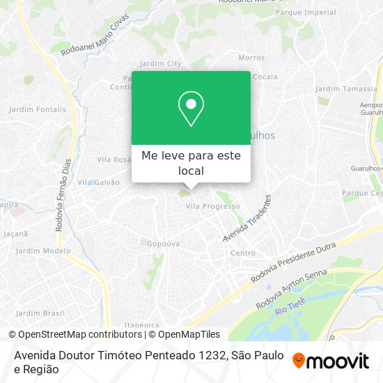 Avenida Doutor Timóteo Penteado 1232 mapa