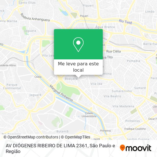 AV DIÓGENES RIBEIRO DE LIMA 2361 mapa