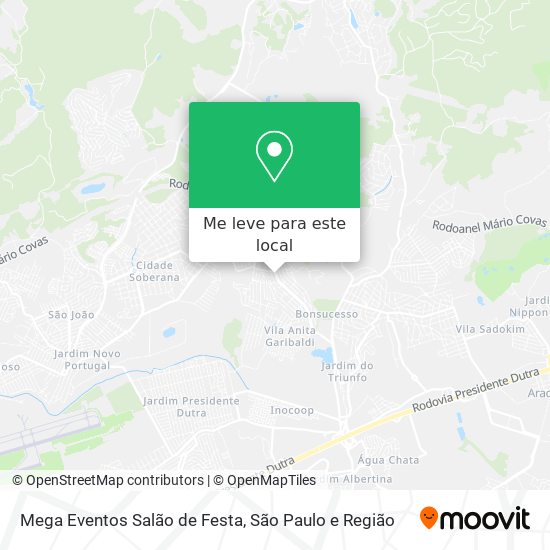 Mega Eventos Salão de Festa mapa