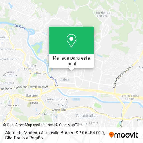 Alameda Madeira   Alphaville  Barueri   SP  06454 010 mapa