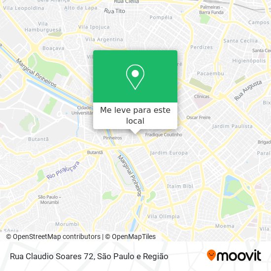 Rua Claudio Soares  72 mapa