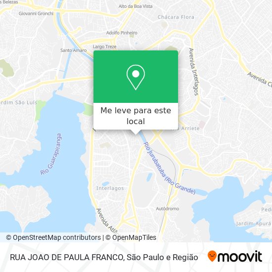 RUA JOAO DE PAULA FRANCO mapa