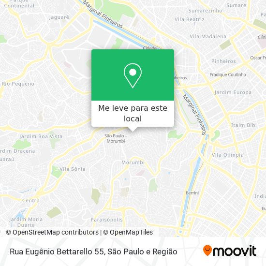 Rua Eugênio Bettarello 55 mapa