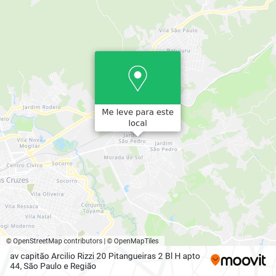 av  capitão Arcilio Rizzi 20 Pitangueiras 2 Bl H apto 44 mapa