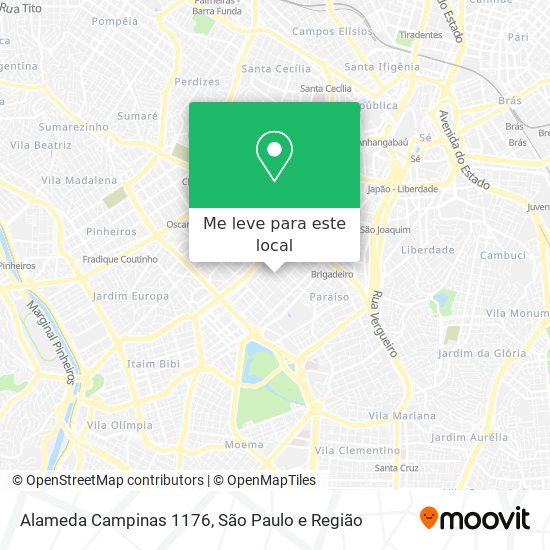 Alameda Campinas 1176 mapa