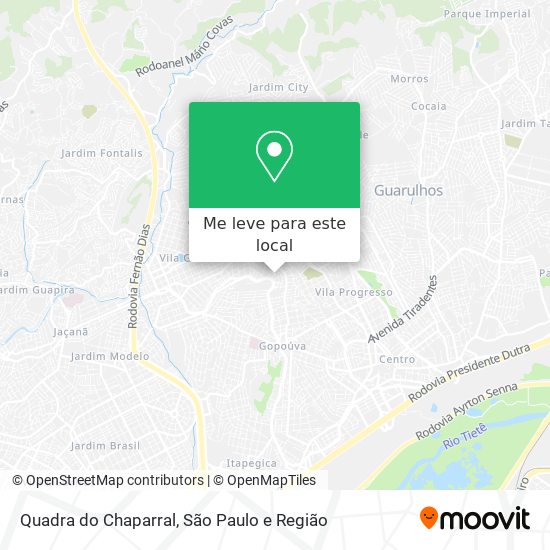 Quadra do Chaparral mapa