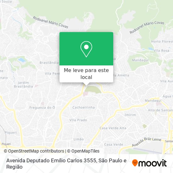 Avenida Deputado Emílio Carlos 3555 mapa