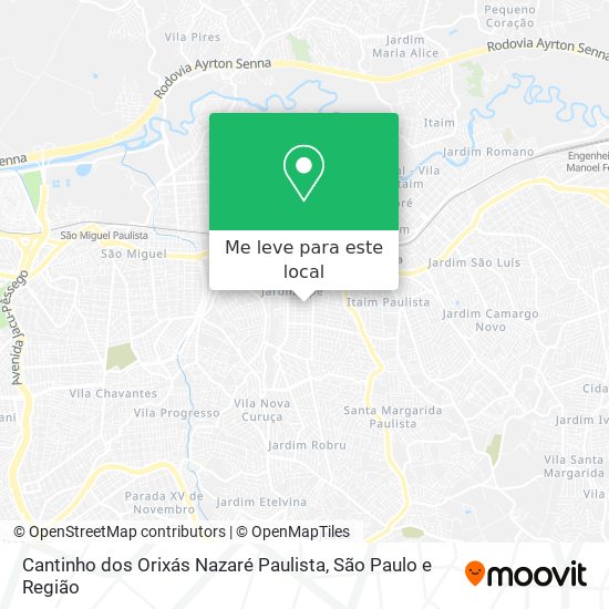 Cantinho dos Orixás Nazaré Paulista mapa
