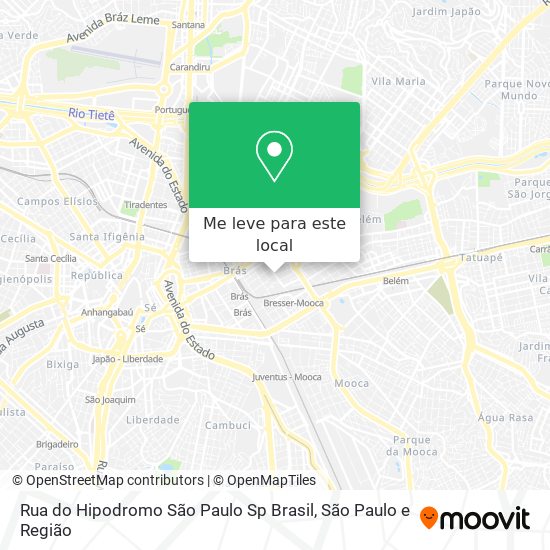 Rua do Hipodromo São Paulo Sp Brasil mapa
