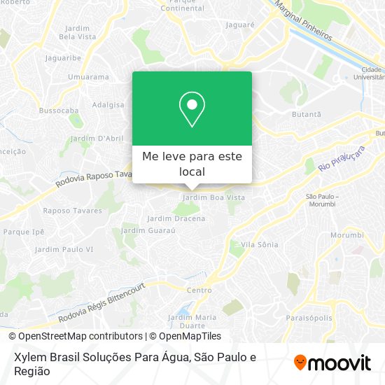 Xylem Brasil Soluções Para Água mapa