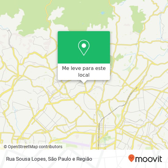 Rua Sousa Lopes mapa